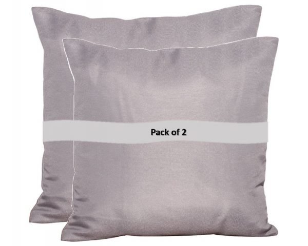 2 Grey Fleur Patterned Scatter Cushions pack 1