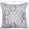 2 Grey Fleur Patterned Scatter Cushions size