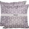 2 Grey Geometric Scatter Cushions pack