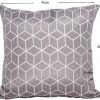 2 Grey Geometric Scatter Cushions size