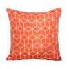 2 Orange Geometric Scatter Cushions