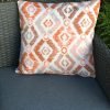 2 Orange fleur patterned Scatter Cushions life scaled