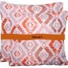 2 Orange fleur patterned Scatter Cushions pack