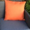 2 Plain Orange Scatter Cushions life scaled