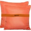 2 Plain Orange Scatter Cushions pack