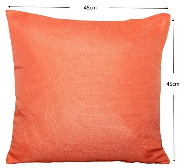 2 Plain Orange Scatter Cushions size