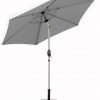 2.5M Brushed Aluminium Crank and Tilt Parasol Grey tilt