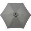 2.5M Brushed Aluminium Crank and Tilt Parasol Grey top