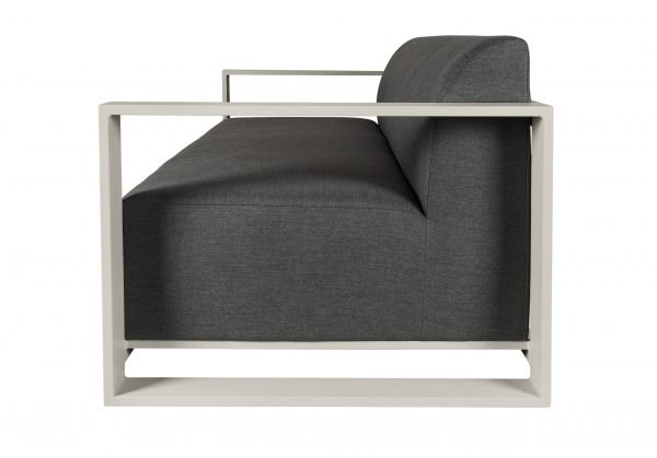 Del Mar Outdoor 2 Seat Sofa Grey side scaled