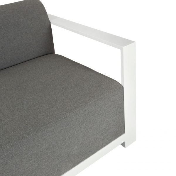 Del Mar Outdoor 2 Seat Sofa White close