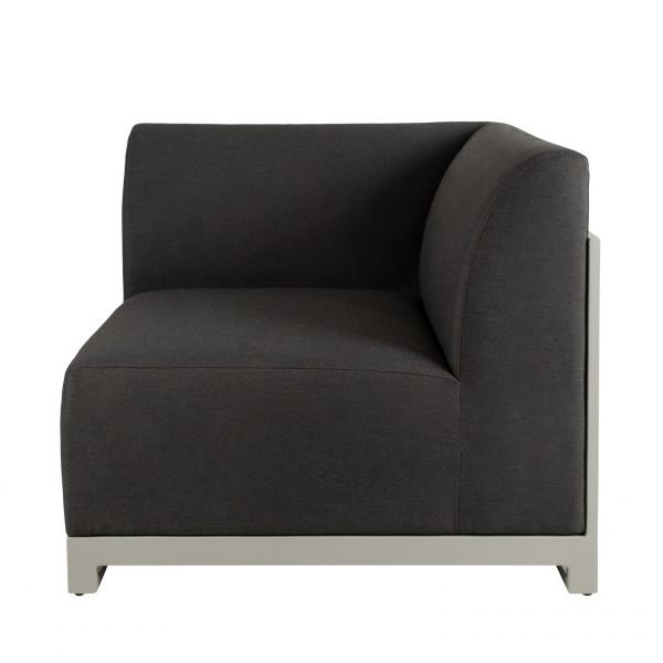 Del Mar Outdoor Corner Sofa Chair Grey side
