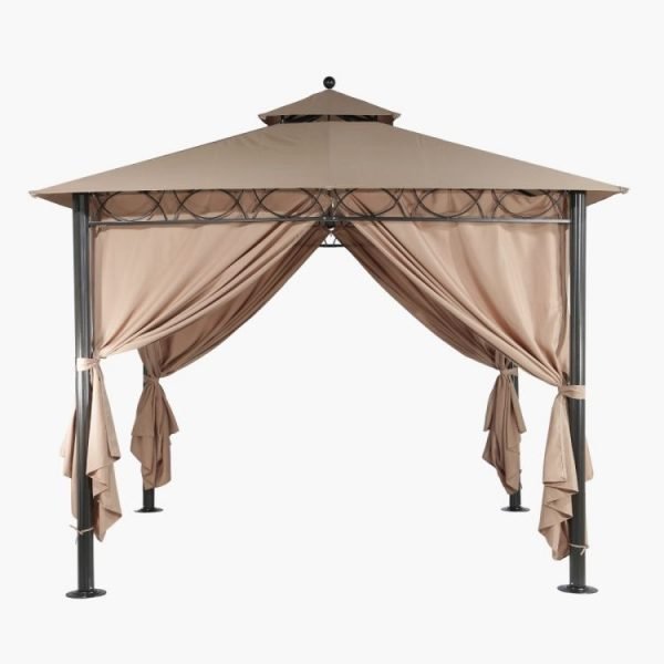 Dubai 3x3m Gazebo Mocha white