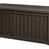 Keter Rockwood Storage Box Brown angle scaled