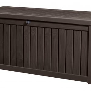 Keter Rockwood Storage Box Brown angle scaled