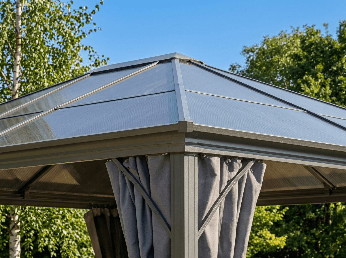 Lugano Premium 3 x 3 Polycarbonate Gazebo - Grey 4 LUGGAZX