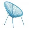 MONACO Blue 3pc Egg Chair Set Side