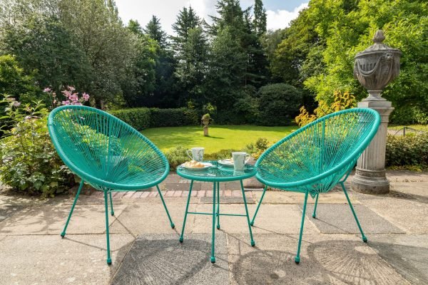 MONACO Green Emerald 3pc Egg Chair Set Life2
