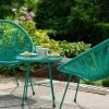 MONACO Green Emerald 3pc Egg Chair Set life scaled