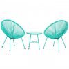 MONACO Green Emerald 3pc Egg Chair Set scaled