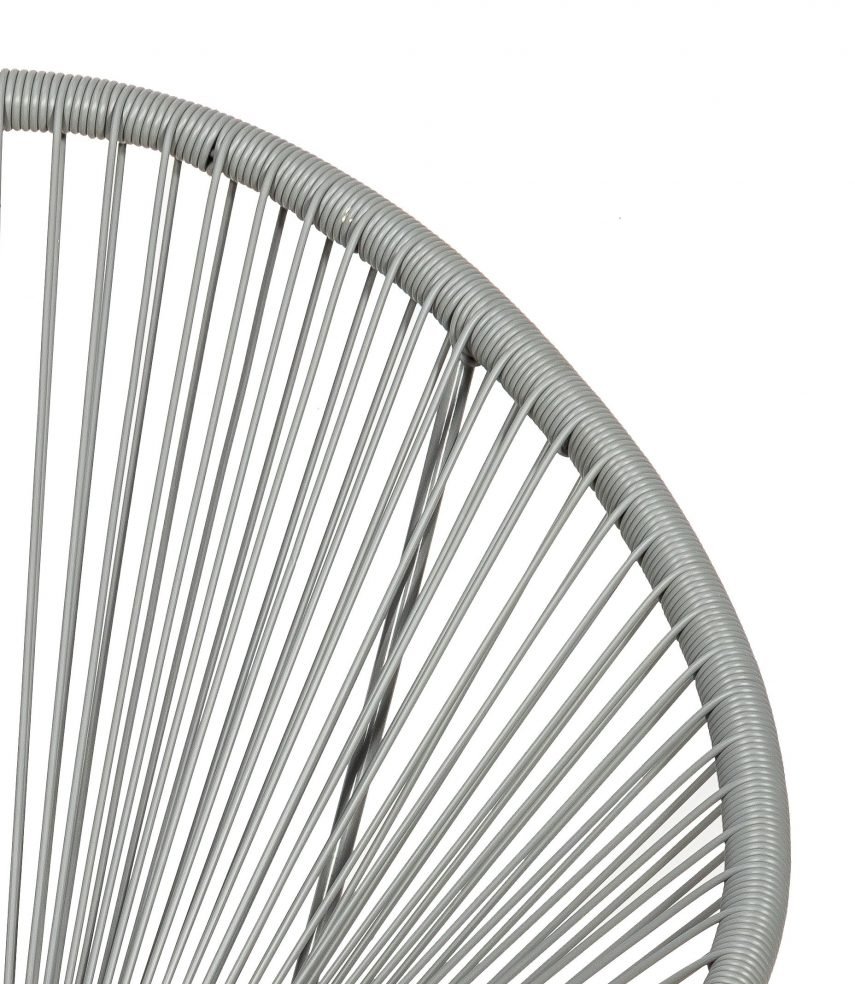 MONACO Grey 3pc Egg Chair Set close
