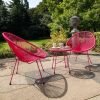 MONACO Pink 3pc Egg Chair Set Life