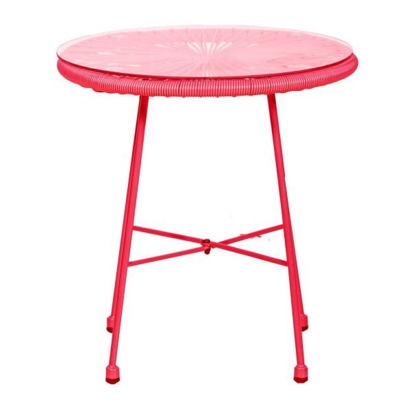 MONACO Pink 3pc Egg Chair Set Table