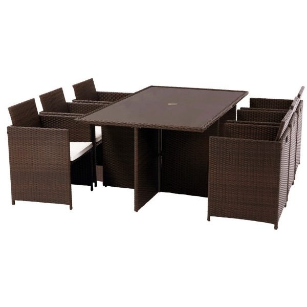 Nevada 6 Seater Cube Set Brown