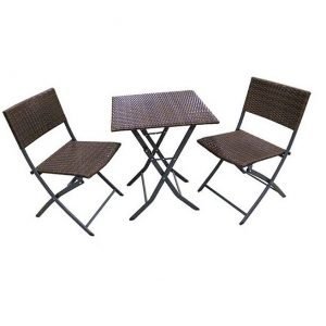 Nevada Folding Bistro Set Brown