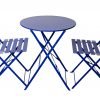 Padstow Folding Bistro Set Blue white scaled