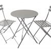 Padstow Folding Bistro Set Grey white scaled