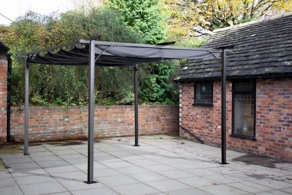 Prague 3.5 x 3.5m Pergola Gazebo Grey classi scaled