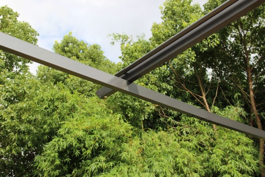 Prague 3.5 x 3.5m Pergola Gazebo Grey frame scaled