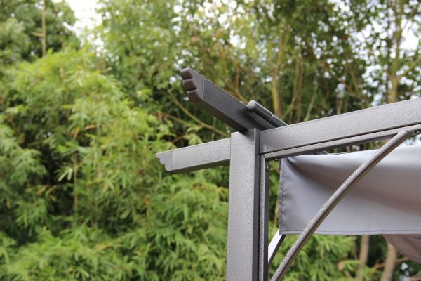 Prague 3x3m Pergola Gazebo Grey detail