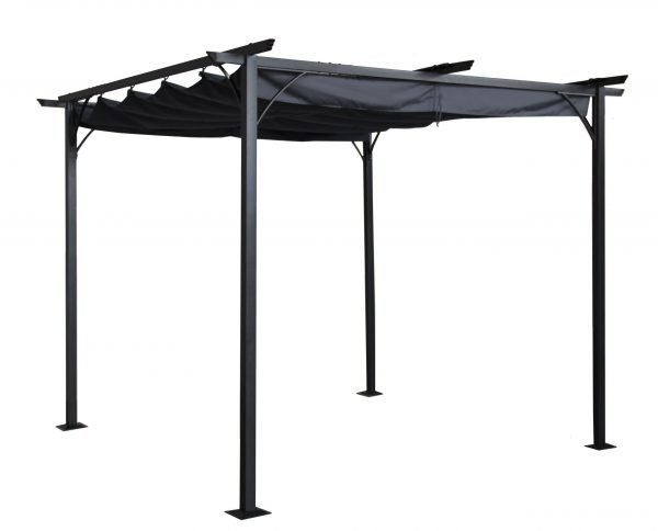 Prague 3x3m Pergola Gazebo Grey white scaled