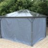 Premium 3 x 3.6 Polycarbonate Gazebo Grey cloosed