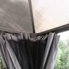 Premium 3 x 3.6 Polycarbonate Gazebo Grey curtain