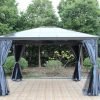 Premium 3 x 3.6 Polycarbonate Gazebo Grey front