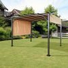 San Remo Pergola Sliding Gazebo Mocha lfe2