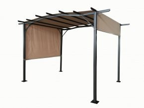 San Remo Pergola Sliding Gazebo - Mocha - Only Oak Furniture
