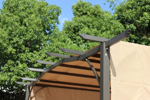 San Remo Pergola Sliding Gazebo Mocha top