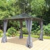 Zurich 3 x 3 Polycarbonate Gazebo Grey open