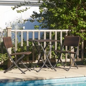 Canvas cabana folding bistro set discount