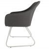 2 Santorini Outdoor Dining Chairs Grey side scaled