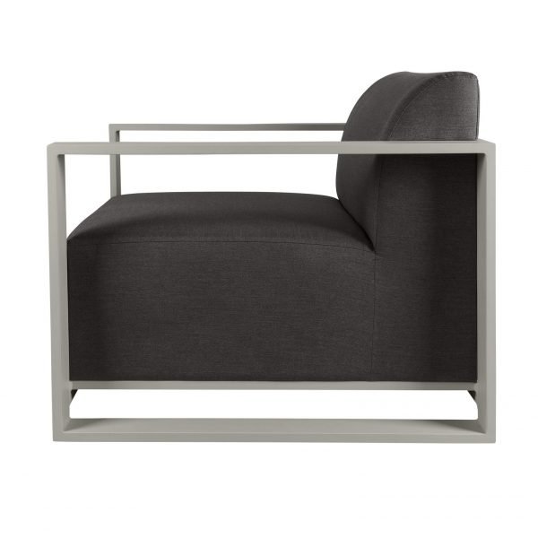 Del Mar Outdoor Chair Grey side