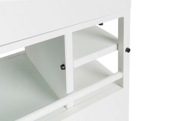 Del Mar Outdoor Drinks Trolley White close
