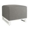 Del Mar Outdoor Foot Stool White
