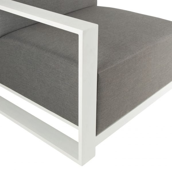 Del Mar Outdoor LR Corner Seats White arm