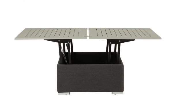 Del Mar Outdoor Popup Table Grey front scaled