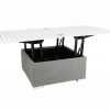 Del Mar Outdoor Popup Table White open angle scaled