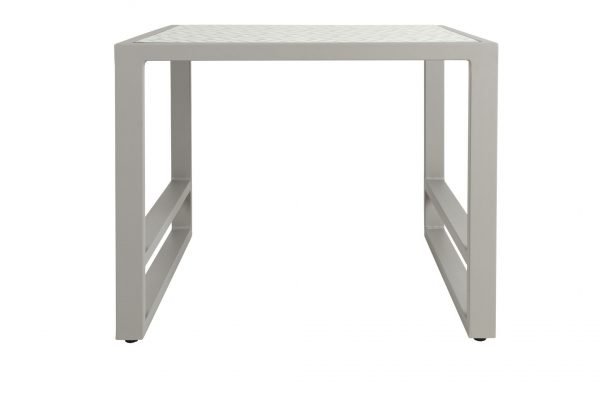 Del Mar Outdoor Side Table Grey Pattern front